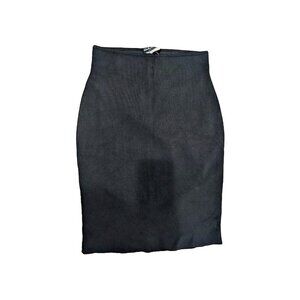 SALVATORE FERRAGAMO Vintage Black Cotton Pencil Skirt Women’s Size L